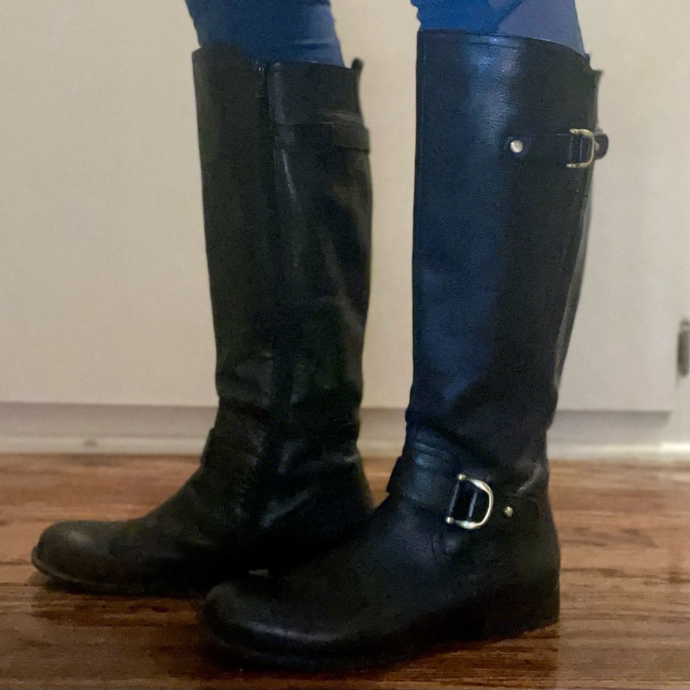 Black leather Naturalizer boots sz 8 all weather